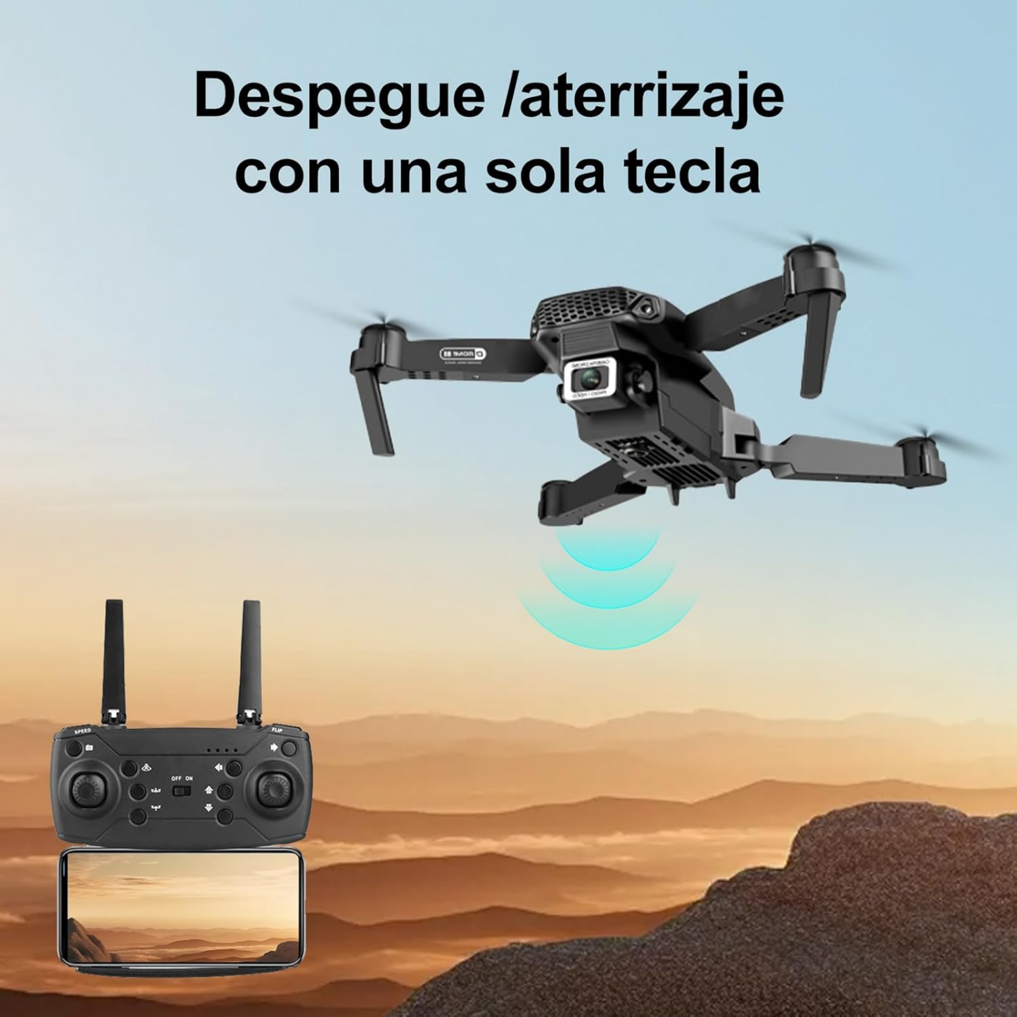 Kit 2 Drones +1 Audifonos Diadema P9