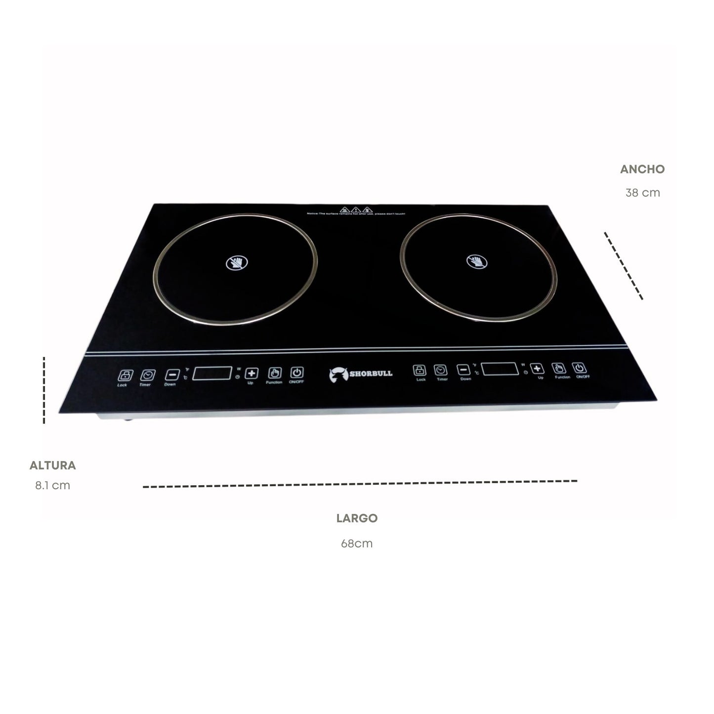 Parrilla 2 Quemadores Eléctrica Shorbull